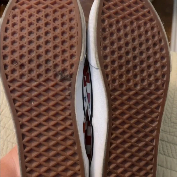 Vans Red and Pink Loafers Slip-On Shoes - Picture 3 of 4